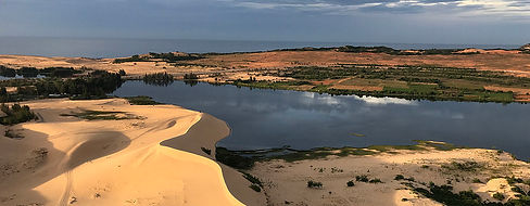 White Sand Dunes near Mui Ne, Vietnam, from Hot Air Balloon